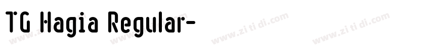 TG Hagia Regular字体转换
